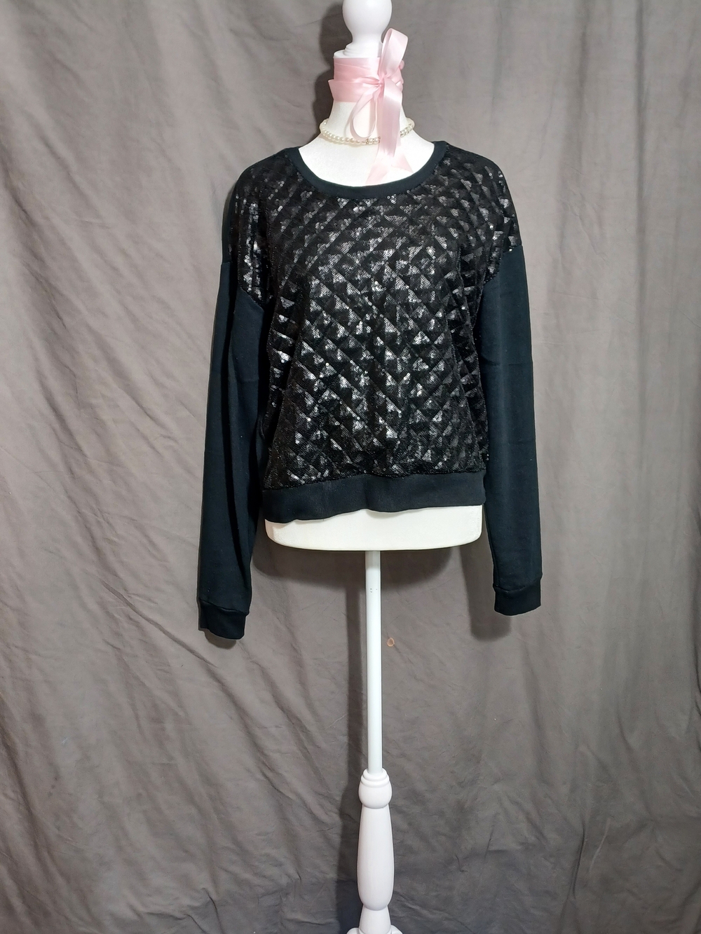 Hollister Black With Sequins Shine Sweatshirt